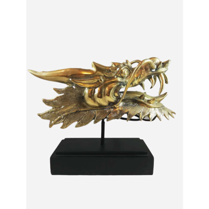 Bronz Dragon Başı 30 Cm -55096-