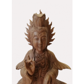 Ahşap El Oyması Quan Yin 60 Cm -55046-